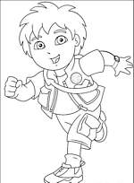 coloriage diego court